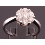 18ct Diamond Cluster Classical 1ct Ring SOLD